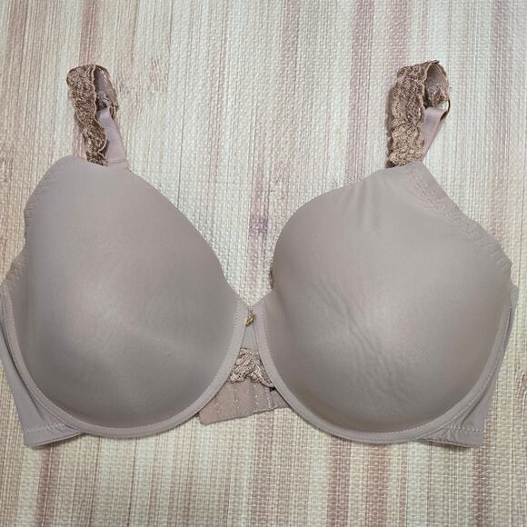 Natori Other - Natori Beige Underwire Padded Body Double Lace-Trim Full-Fit Bra Size 36 DDD